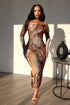 Afternoon Delight Off Shoulder Dress Dress EDGE Small Brown